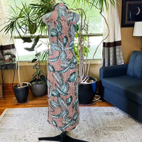 G by GUILIANA Women tropical button up sleeveless cheetah leopard XS NWOT - Picture 6 of 6